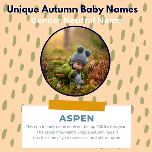 Nombres únicos para bebés de otoño