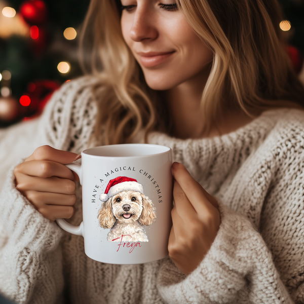 Personalised Cockapoo Mug For Christmas