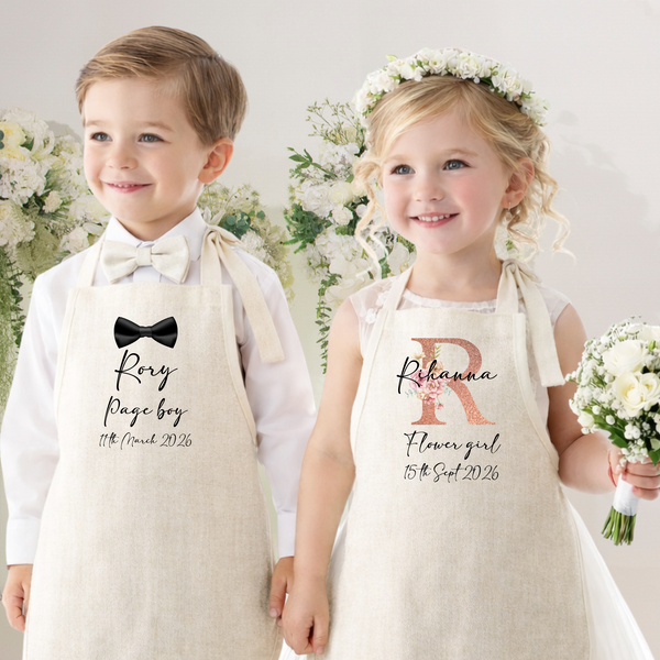 Personalised Wedding Apron For Page Boy