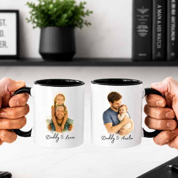 Personalised Photo Mug & Coaster Set – The Moment You Became My Daddy | Father's Day Gift