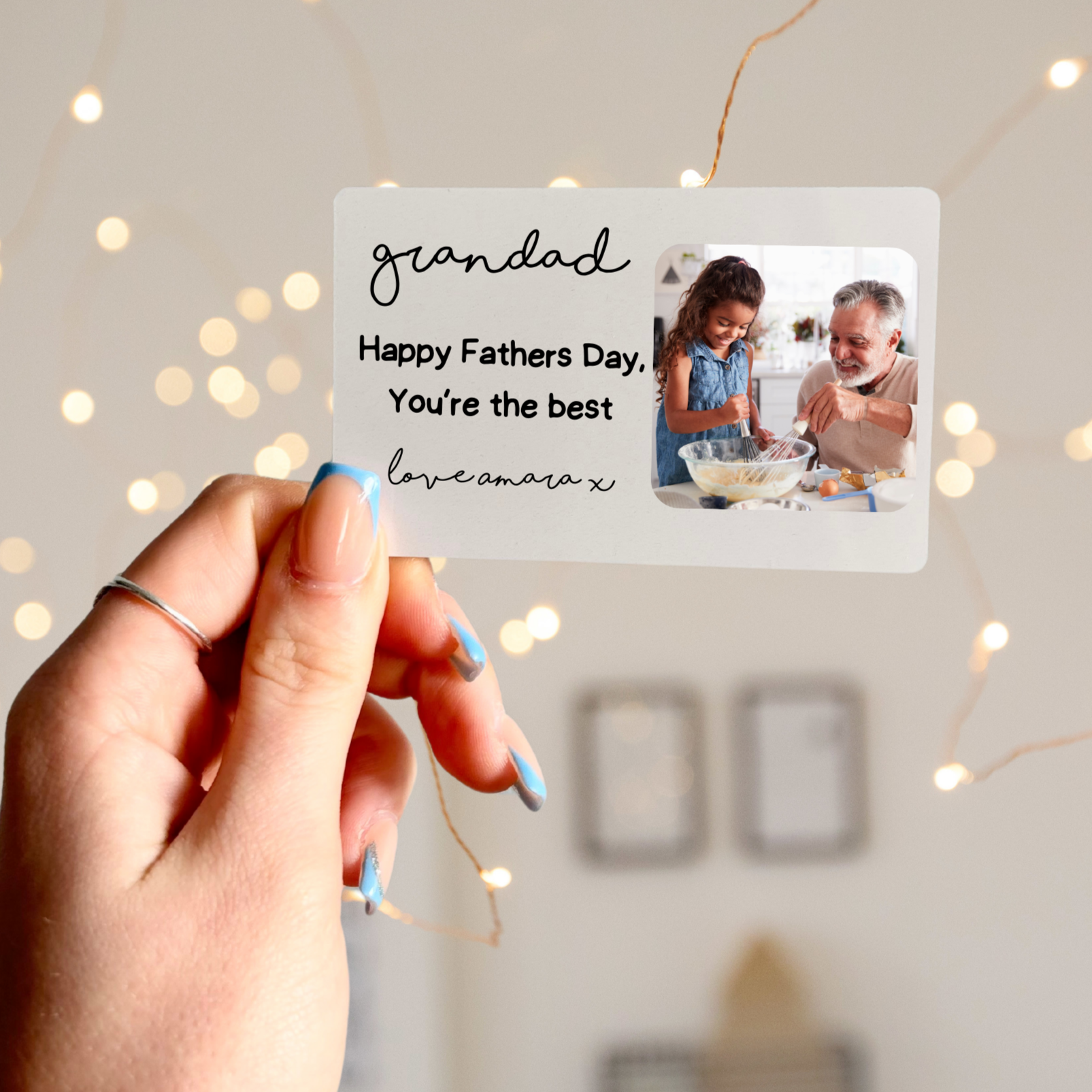 Personalised Grandad Photo Wallet Card