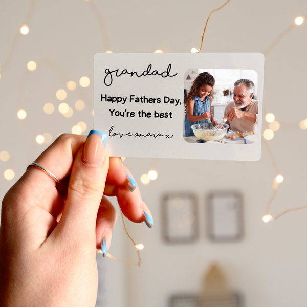 Personalised Grandad Photo Wallet Card