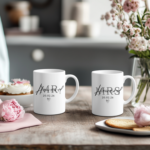 Personalised Mr & Mrs Mugs