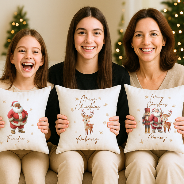 Personalised Christmas Santa Cushion