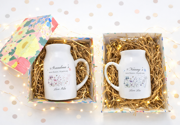 Personalised Mothers Day Vase For Nanny, Grandma Nana