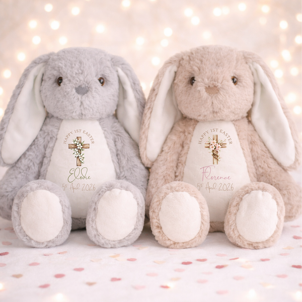 Personalised Religious Teddy Bear For First Easter