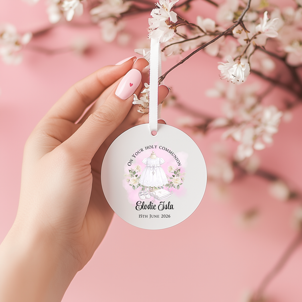 Personalised Christening Ceramic Hanging For Kids