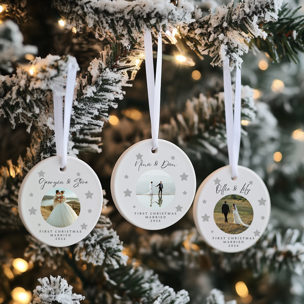 Personalised Our First Christmas as Mr. and Mrs. Personalized First Christmas Keepsake