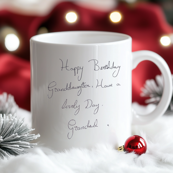 Personalised Handwritten Message Mug & Coaster