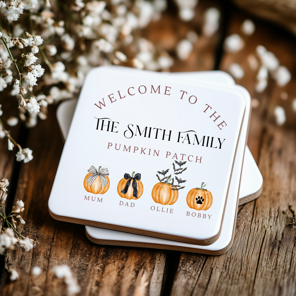 Halloween Pumpkin Mug and Coaster Set – Cute Autumn Coffee Gift