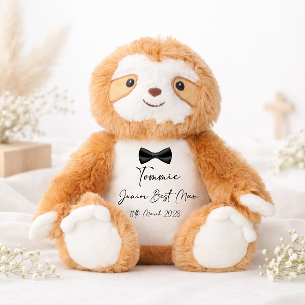 Personalised Wedding Party Gift Sack & Soft Toy Set