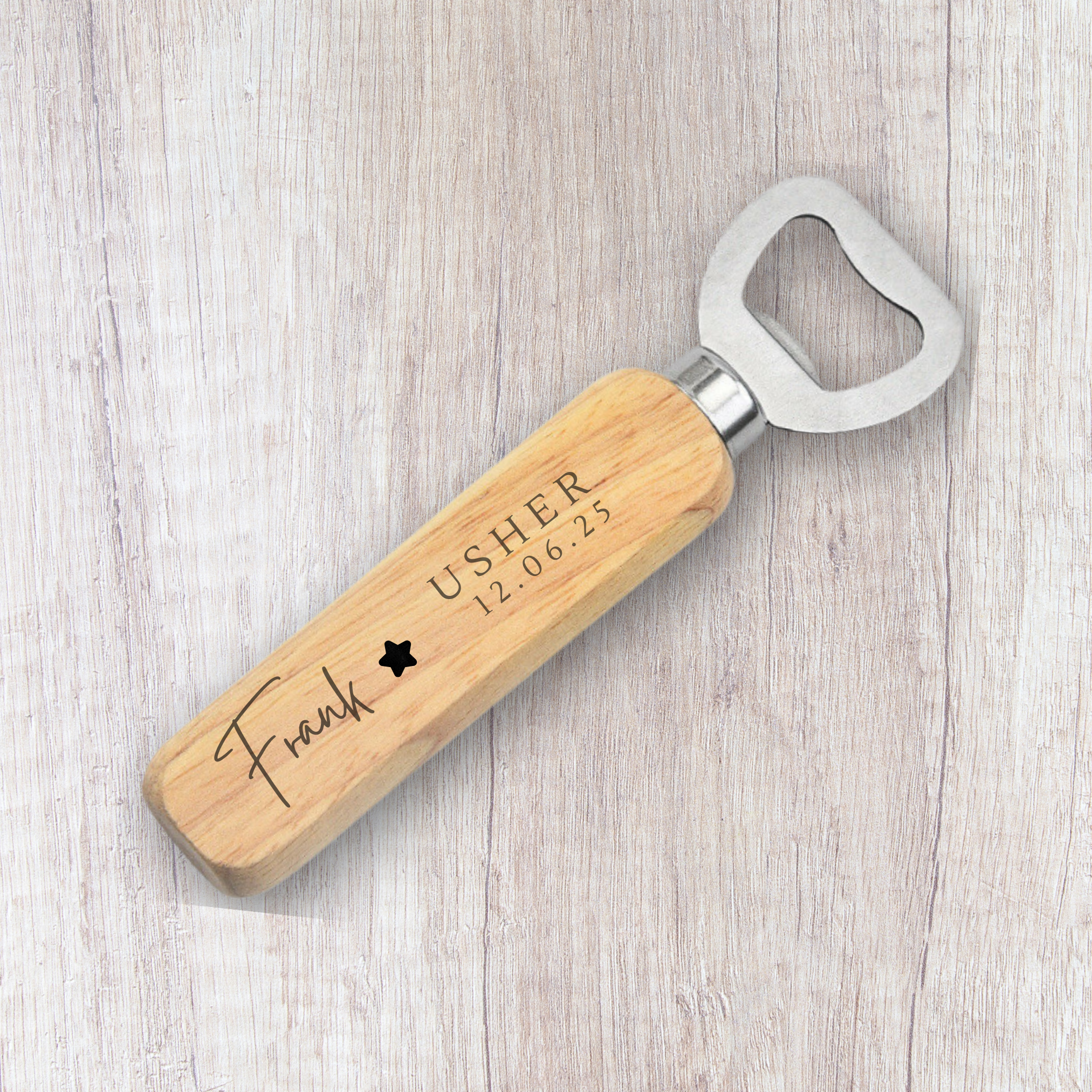 Personalised Bottle Opener For Usher