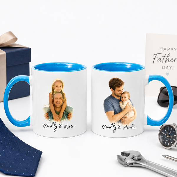 Personalised Photo Mug & Coaster Set – The Moment You Became My Daddy | Father's Day Gift