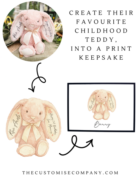 Personalised Favourite Teddy Print