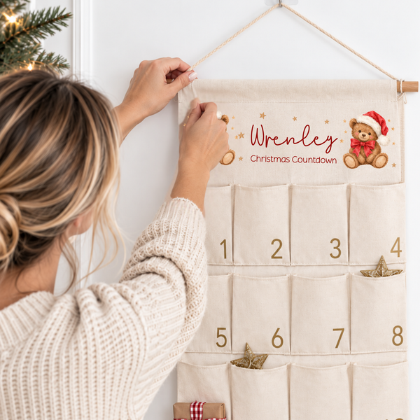Personalised Teddy Bear Christmas Advent Calendar