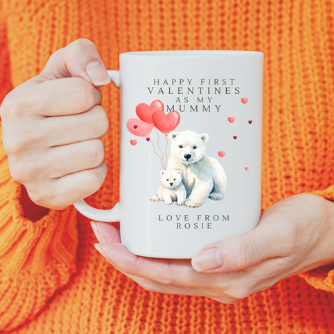Personalised First Valentines Mug For Mum