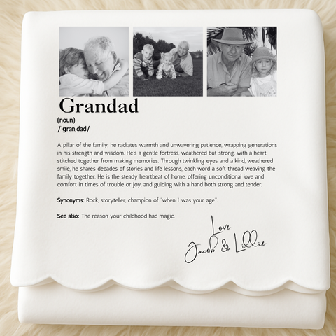 Personalised Grandad Blankets For Fathers Day