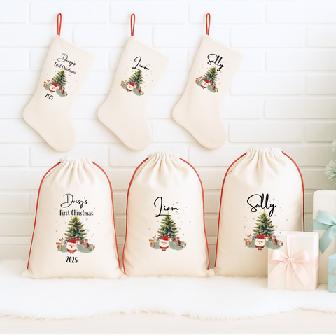 Personalised Christmas Stocking – Custom Santa Sack for Kids & Adults | Festive Holiday Gift, Family Keepsake