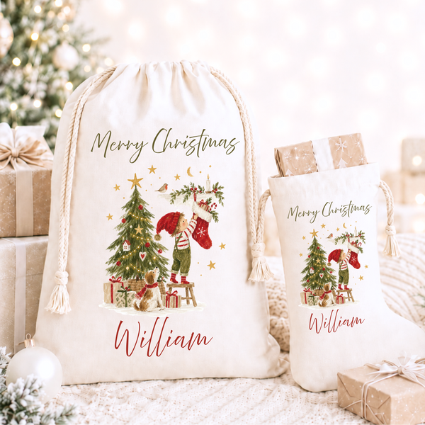 Personalised Christmas Stockings & Santa Sacks for Kids