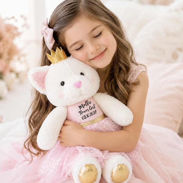 Personalised Princess Cat Flower Girl Gift