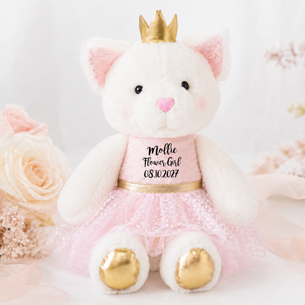 Personalised Princess Cat Flower Girl Gift