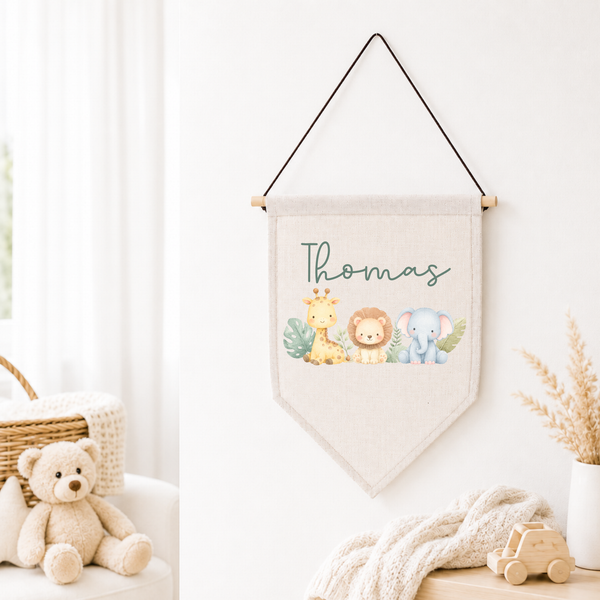 Personalised Safari Nursery Sign