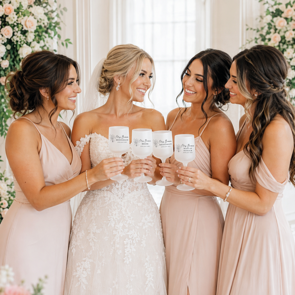 Personalised Calla Lily Wedding Glasses