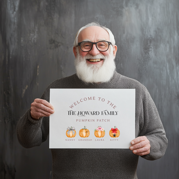 Halloween/Autumn Pumpkin Family Wall Art