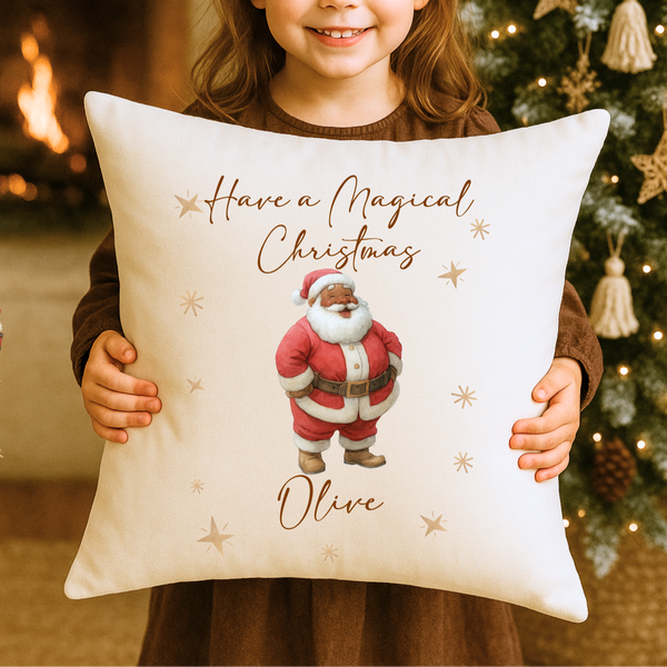 Personalised Christmas Santa Cushion
