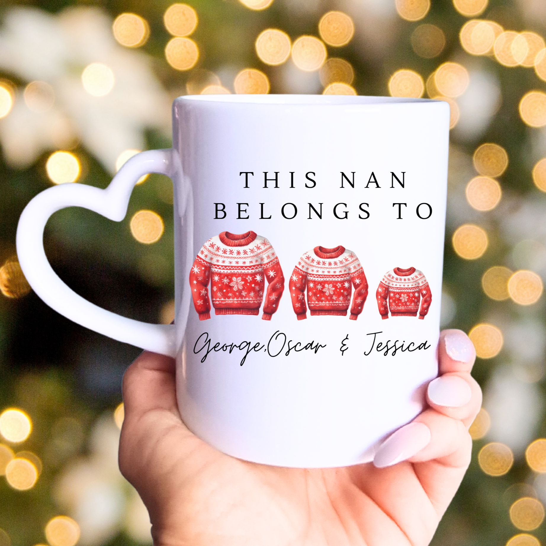 Personalised Christmas Nanny Mug