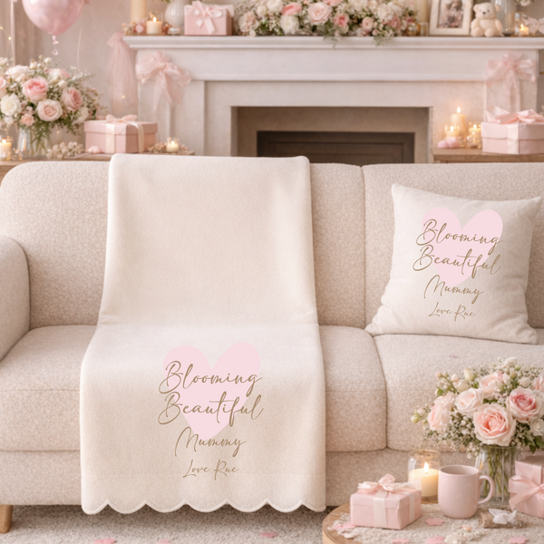Personalised Heart Cushion For Her This Mothers Day - Mum & Nanny