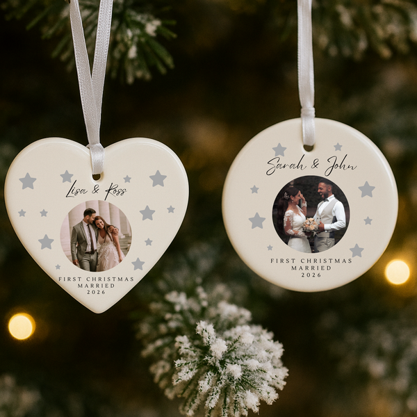 Personalised Our First Christmas as Mr. and Mrs. Personalized First Christmas Keepsake
