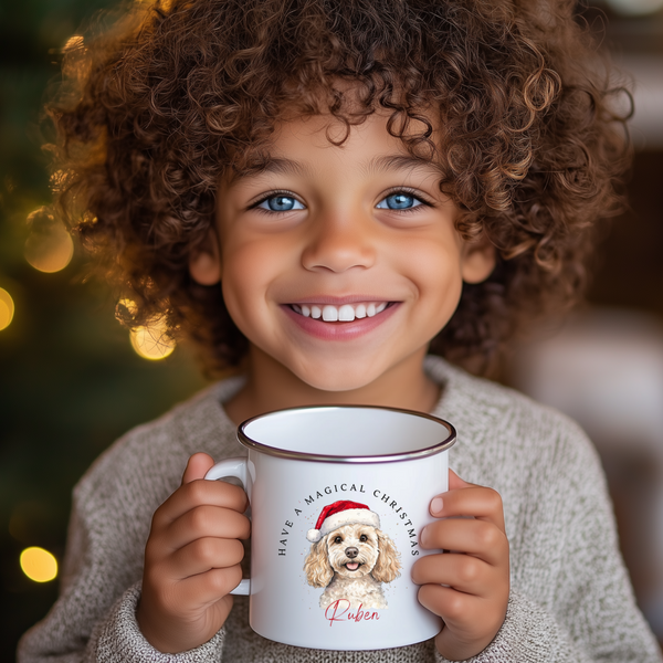 Personalised Cockapoo Kids Mug For Christmas