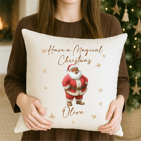 Personalised Christmas Santa Cushion