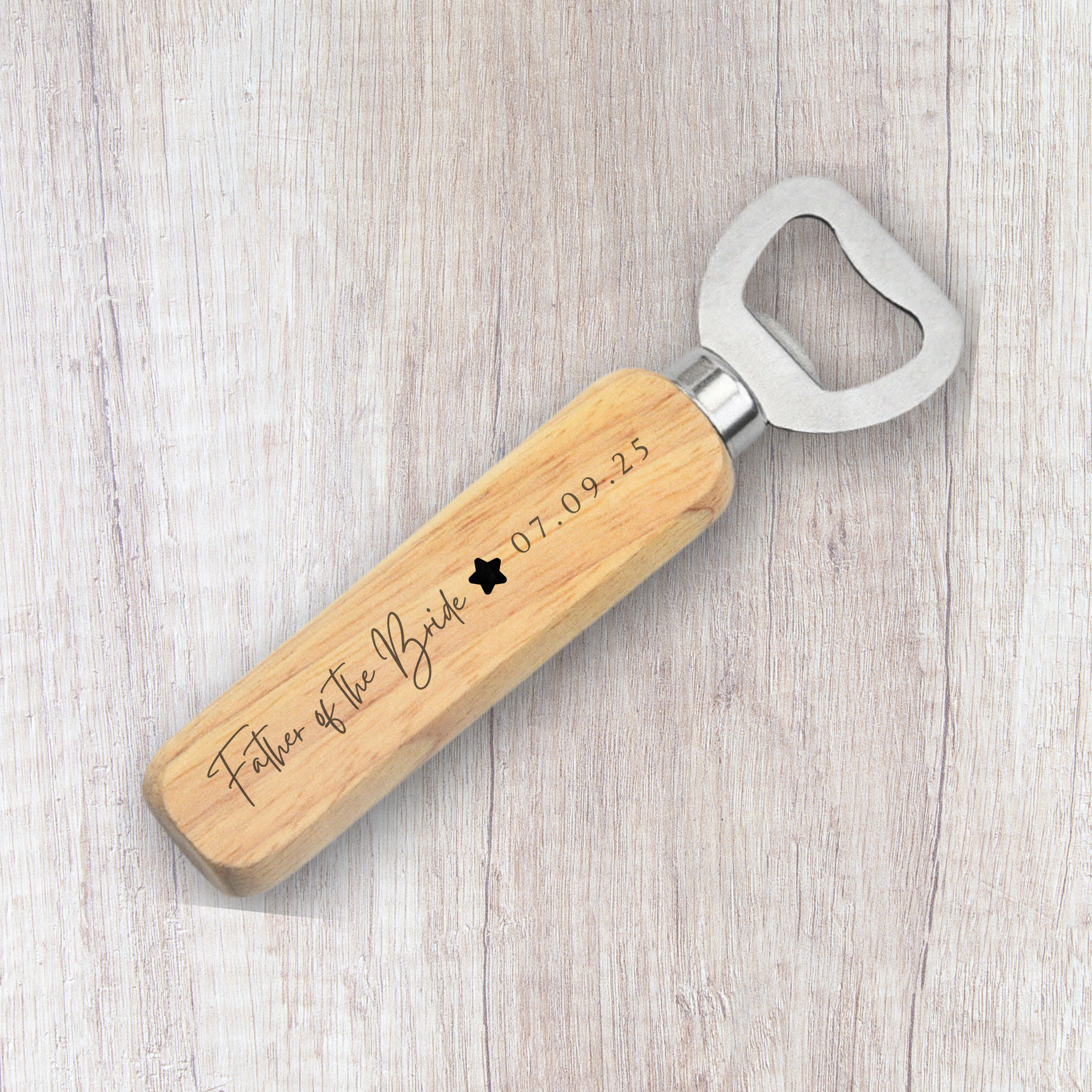 Personalised Bottle Opener For Father Of The Bride/Groom