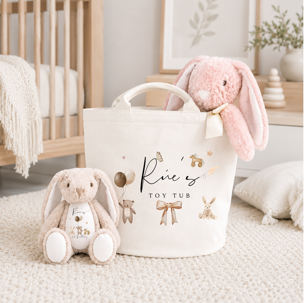 Personalised Toy Storage Basket | Kids Nursery & Playroom Storage