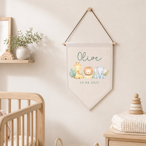 Personalised Safari Nursery Sign
