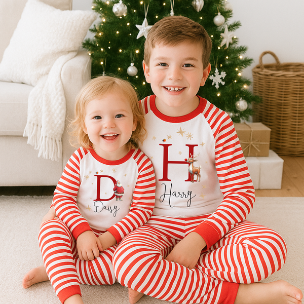 Personalised Santa Matching Family Pyjamas - Matching Pajamas