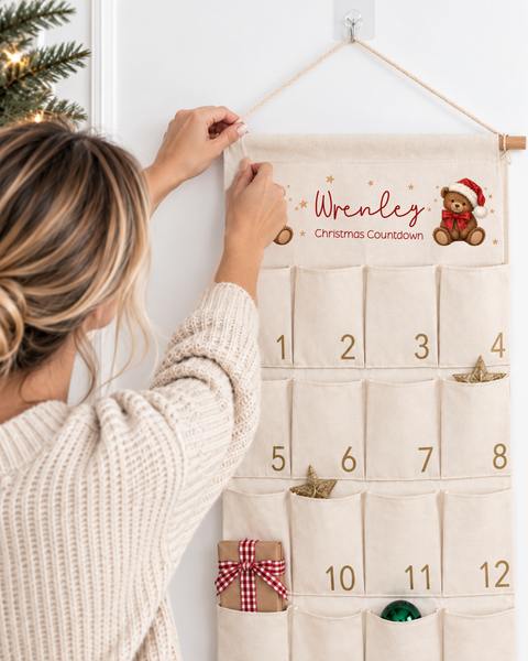 Personalised Teddy Bear Christmas Advent Calendar