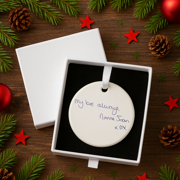 Personalised Handwritten Message Hanging Ceramic