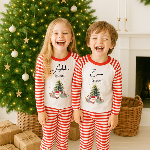 Personalised Matching Family Santa Pyjamas - Matching Pajamas