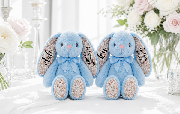 Personalised Christening Bunny For Godson Or Goddaughter