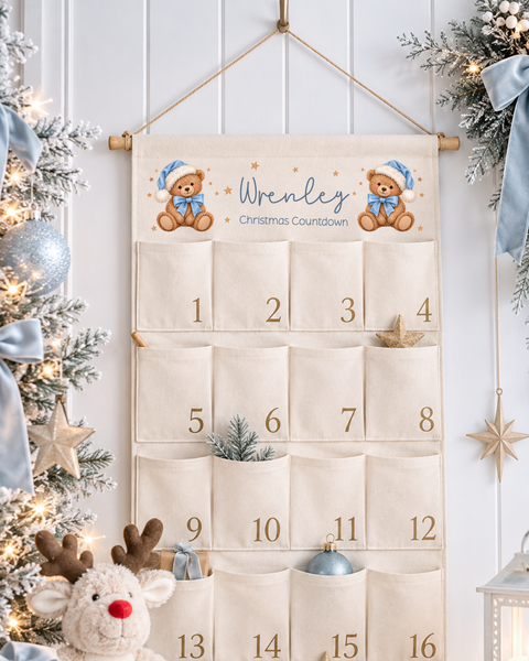 Personalised Teddy Bear Christmas Advent Calendar