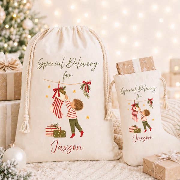 Personalised Christmas Stockings & Santa Sacks for Kids
