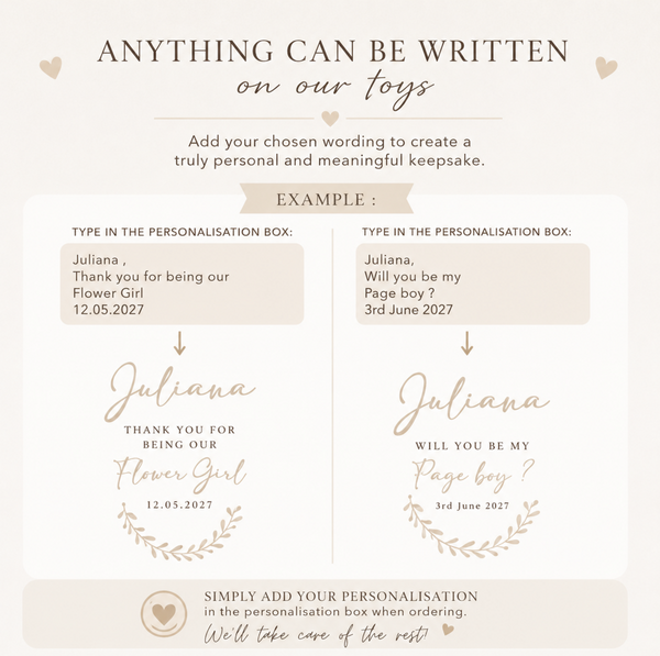 Personalised Flower Girl & Page Boy Gift Set | Wedding Gifts