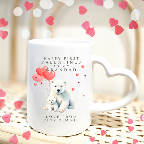 Personalised First Valentines Mug For Grandad