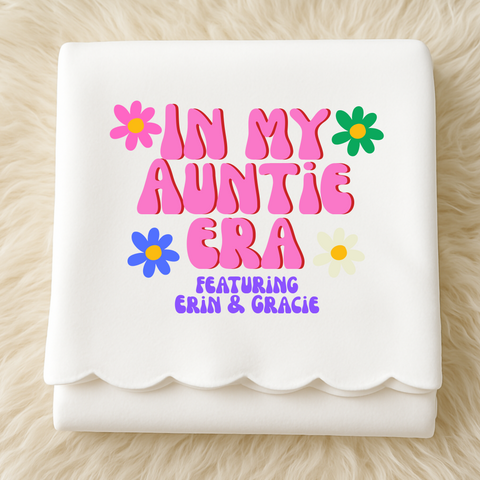 “In My Auntie Era” Blanket & Cushion – Cozy Christmas Gift for Auntie