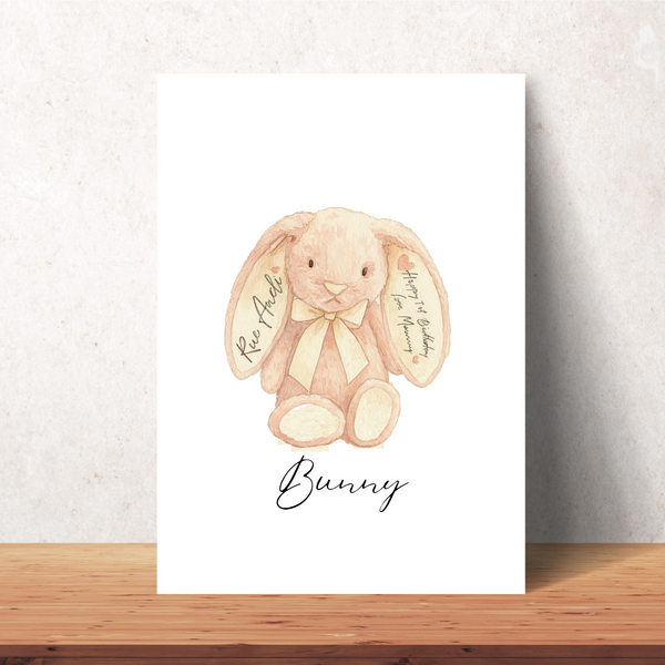 Personalised Favourite Teddy Print