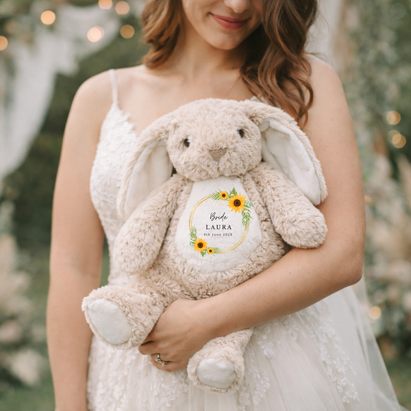 Personalised Sunflower Flower Girl Soft Toy