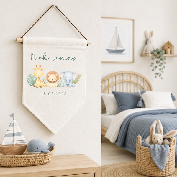 Personalised Safari Nursery Sign